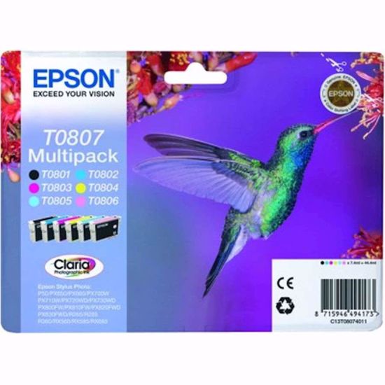 Fotografija izdelka ČRNILO EPSON KOMPLET (Č,C,M,Y,LC,LM)STYLUS PH R265 EXP/R360/RX585/