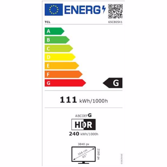 Fotografija izdelka Mini LED QLED TV TCL 65C805