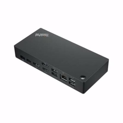 Fotografija izdelka Priklopna postaja USB-C =>Lenovo ThinkPad Universal 2xDisplayPort DisplayPort HDMI 3xUSB3.2 2xUSB2.0 USB-C 90W 1xLAN Stikalo za vklop (40AY0090EU)