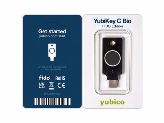Fotografija izdelka Varnostni ključ Yubico YubiKey C Bio, FIDO Edition, USB-C