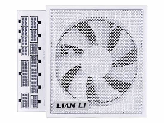 Fotografija izdelka Napajalnik ATX Lian Li EDGE 850W, 80 PLUS Platinum, 12VHPWR, Modularni, bel