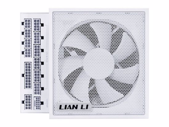 Fotografija izdelka Napajalnik ATX Lian Li EDGE 1000W, 80 PLUS Platinum, 12VHPWR, Modularni, bel