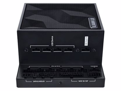 Fotografija izdelka Napajalnik ATX Lian Li EDGE 1000W, 80 PLUS Platinum, 12VHPWR, Modularni, črn