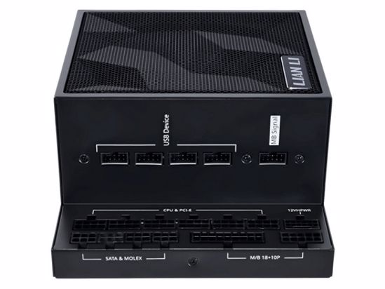 Fotografija izdelka Napajalnik ATX Lian Li EDGE 1000W, 80 PLUS Platinum, 12VHPWR, Modularni, črn