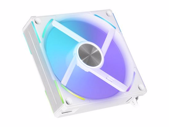 Fotografija izdelka Ventilator za ohišje Lian Li UNI FAN AL120 V2 RGB PWM 120mm, 3 Pack + Kontroler, bel