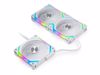 Fotografija izdelka Ventilator za ohišje Lian Li UNI FAN SL120 V2 RGB PWM 120mm, 3 Pack + kontroler, bel