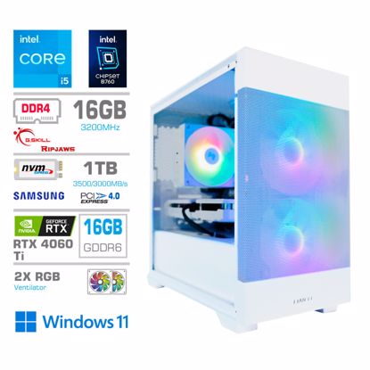 Fotografija izdelka Računalnik MEGA MT S7X GAMER i5-13400F/RTX4060Ti-16GB/16GB/1TB/750W/Win11Home/bela