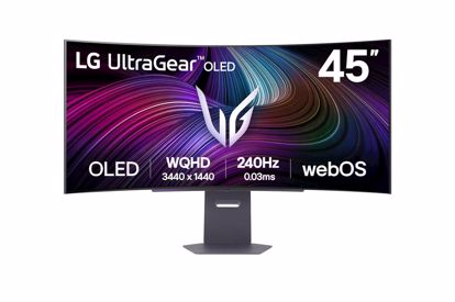 Fotografija izdelka Monitor LG 44,5 OLED 45GX90SA-B UltraGear ukrivljen, 3440x1440, 2x HDMI, DP, USB, 240Hz
