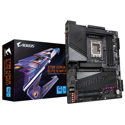 Fotografija izdelka GIGABYTE Z790 AORUS ELITE X WIFI7, DDR5, SATA3, USB3.2Gen2x2, DP, 2.5GbE, WIFI 7, LGA1700 ATX