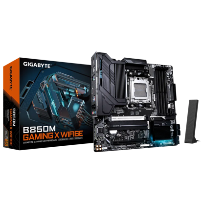 Fotografija izdelka GIGABYTE B850M GAMING X WIFI6E, DDR5, SATA3, USB3.2Gen2, DP, 2.5GbE, WiFi 6E, AM5 mATX