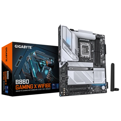 Fotografija izdelka GIGABYTE B860 GAMING X WIFI6E, DDR5, SATA3, USB4, DP, WiFi 6E, LGA1851 ATX