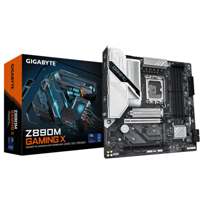 Fotografija izdelka GIGABYTE Z890M GAMING X, DDR5, SATA3, DP, 2.5GbE, LGA1851 mATX