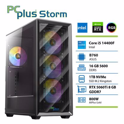 Fotografija izdelka PCPLUS Storm Core i5-14400F 16GB 1TB SSD RTX 5060Ti 8GB gaming DOS