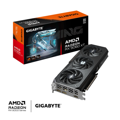 Fotografija izdelka Grafična kartica GIGABYTE Radeon RX 9060 XT GAMING OC 8G, 8GB GDDR6, PCI-E 5.0
