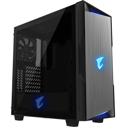 Fotografija izdelka Gigabyte AC300G GLASS USB-C USB 3.1 Gen2 ATX AORUS RGB osvetljeno ohišje, črno