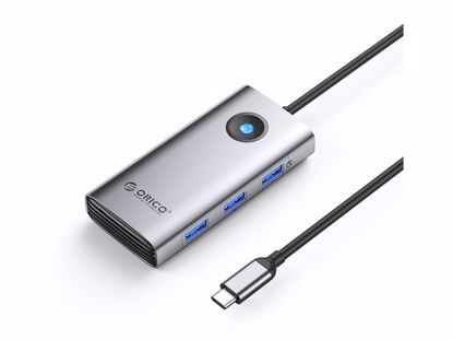 Fotografija izdelka Priključna postaja USB-C, 6 v 1, 3xUSB-A 3.0, USB-C 3.0, HDMI 4K@30Hz, USB-C PD100W, ORICO PW11-6P