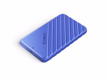 Fotografija izdelka Zunanje ohišje za 2,5'' HDD/SSD, USB-C 3.1 UASP v SATA3, tool-free, modro, ORICO 25PW1C-C3