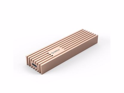 Fotografija izdelka Zunanje ohišje za M.2 NVMe/SATA 2230-2280 v USB3.2 Gen2 Type-C, 10Gbps, Aluminij, zlato-roza, ORICO FV35C3