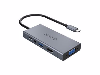 Fotografija izdelka Priključna postaja USB-C, 5 in 1, USB 3.0, HDMI, VGA, avdio, PD 60W, ORICO MC-U501P