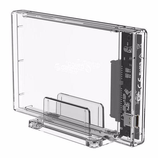Fotografija izdelka Zunanje ohišje za HDD/SSD 2,5'', USB-C 3.0 UASP to SATA3, prozorno, ORICO 2159C3
