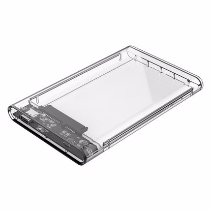 Fotografija izdelka Zunanje ohišje za HDD/SSD 2,5" USB-C 3.1 Gen2 UASP v SATA3, prozorno, ORICO 2139C3-G2-CR