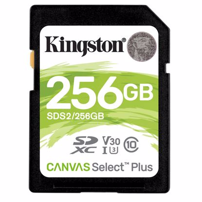 Fotografija izdelka KINGSTON Canvas Select Plus SD 256GB Class 10 UHS-I (SDS2/256GB) spominska kartica