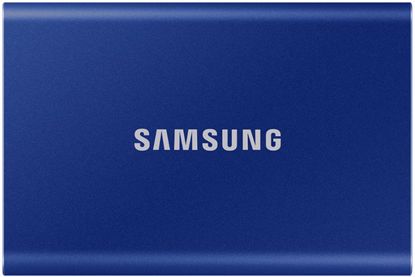 Fotografija izdelka Zunanji SSD 2TB Type-C USB 3.2 Gen2 V-NAND UASP, Samsung T7, moder (MU-PC2T0H/WW)