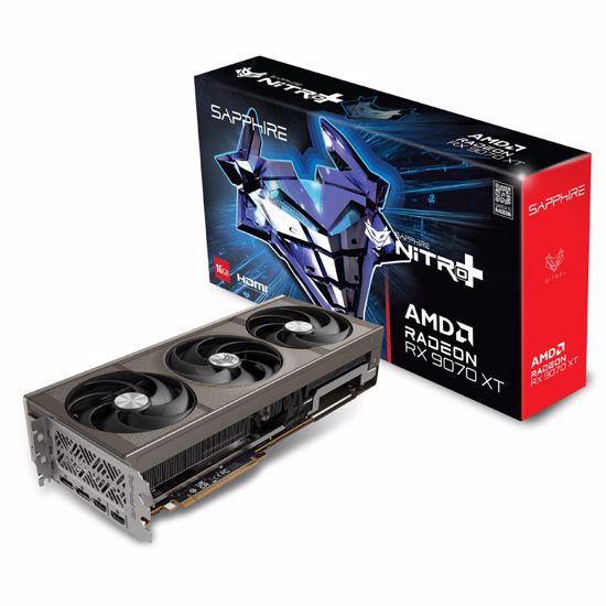 Fotografija izdelka SAPPHIRE NITRO+ Radeon RX 9070 XT 16GB GDDR6 OC ARGB gaming grafična kartica