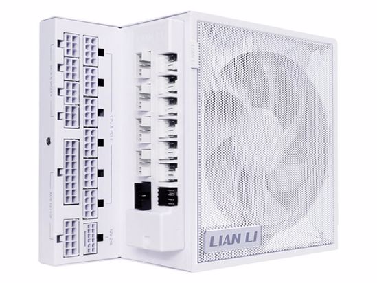 Fotografija izdelka Napajalnik ATX Lian Li EDGE 1200W, 80 PLUS Gold, 12VHPWR, HUB, Modularni, bel