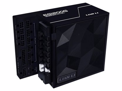 Fotografija izdelka Napajalnik ATX Lian Li EDGE 1200W, 80 PLUS Gold, 12VHPWR, HUB, Modularni, črn