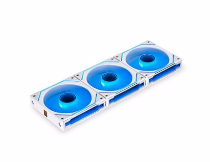 Fotografija izdelka Ventilator za ohišje Lian Li UNI FAN SL-INFINITY 120 ARGB PWM 120mm, 3 Pack + kontroler, bel