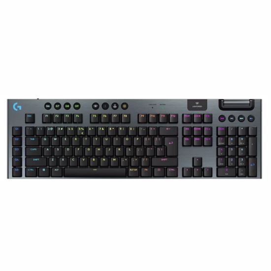 Fotografija izdelka LOGITECH G915 X LIGHTSPEED GL Clicky brezžična RGB mehanska gaming US Slo g. črna tipkovnica