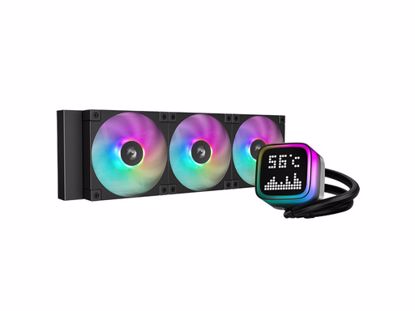 Fotografija izdelka Komplet za tekočinsko hlajenje AIO Liquid Cooler DeepCool LP360, 360mm, Matrix, ARGB, črn