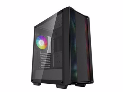 Fotografija izdelka Računalniško ohišje DeepCool CC560 ARGB V2, ATX, RGB, kaljeno steklo, črno