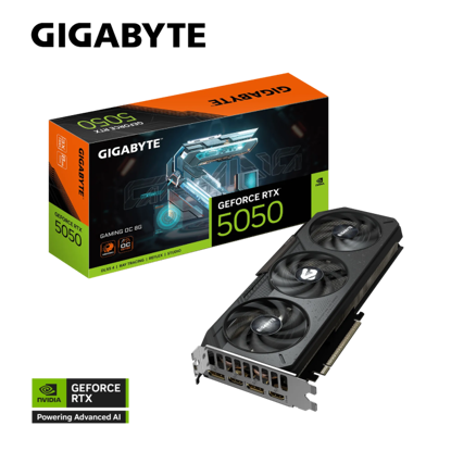 Fotografija izdelka Grafična kartica GIGABYTE GeForce RTX 5050 Gaming OC 8G, 8GB GDDR6, PCI-E 5.0