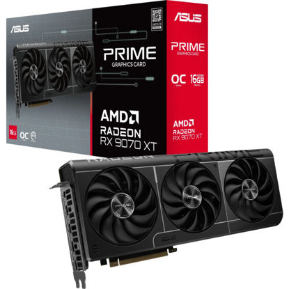 Fotografija izdelka ASUS grafična kartica Prime Radeon RX 9070 XT OC, 16GB GDDR6, PCI-E 5.0 PRIME-RX9070XT-O16G