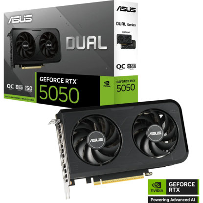 Fotografija izdelka Grafična kartica ASUS Dual GeForce RTX 5050 OC, 8GB GDDR6, PCI-E 5.0 DUAL-RTX5050-O8G