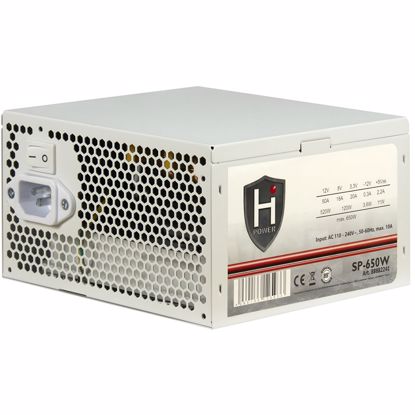 Fotografija izdelka INTER-TECH HIPOWER SP-650W ATX bel napajalnik - bulk pakiranje