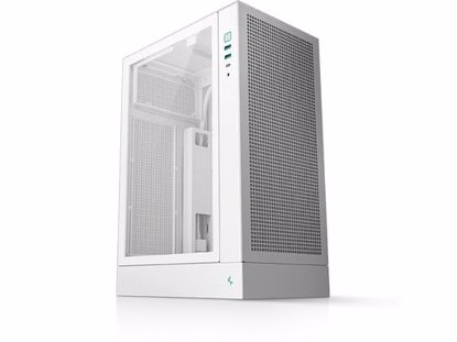 Fotografija izdelka Računalniško ohišje DeepCool CH170 PLUS WH, ITX, Micro-ATX, kaljeno steklo, belo