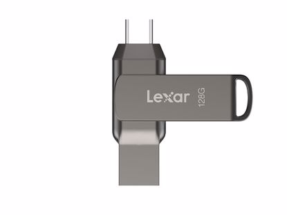 Fotografija izdelka USB ključek Lexar JumpDrive Dual Drive D400, 128GB, USB 3.1 Type-C, 130 MB/s