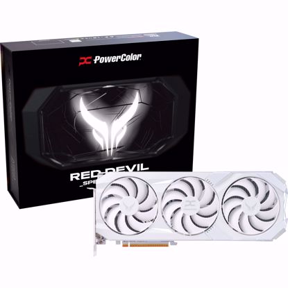 Fotografija izdelka PowerColor Radeon RX 9070 XT Hellhound Spectral White OC 16GB GDDR6 (RDNA4, GDDR6, 3x DisplayPort, 1x HDMI)