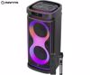 Fotografija izdelka MANTA SPK0804B160 HEKTOR prenosni KARAOKE zvočnik, Bluetooth, 160W, TWS, Equalizer, polnilna baterija, RGB LED osvetlitev, USB / microSD / AUX / MIC-in, +mikrofon, +daljinec, črn