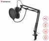 Fotografija izdelka GENESIS RADIUM 400 G2 profesionalni mikrofon, namizni / studijski, 192kHz, gumbi za upravljanje, gumb MUTE, gumb GAIN, nastavljiva roka / nosilec / stojalo, USB Type-A, USB Type-C, PC, črn