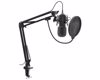 Fotografija izdelka GENESIS RADIUM 400 G2 profesionalni mikrofon, namizni / studijski, 192kHz, gumbi za upravljanje, gumb MUTE, gumb GAIN, nastavljiva roka / nosilec / stojalo, USB Type-A, USB Type-C, PC, črn