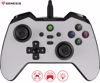 Fotografija izdelka GENESIS MANGAN 300 žični igralni plošček / gamepad, 19 gumbov, vibriranje, LED osvetlitev, Windows / Android / Nintendo / Asus / Steam, USB Type-C, + prednja plošča, + torbica, bel