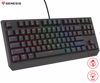 Fotografija izdelka GENESIS THOR 230 TKL Lite gaming mehanska tipkovnica, žična, RGB LED osvetlitev, Hot-Swap tehnologija, Anti-Ghosting, Outemu Red stikala, spomin, programska oprema, Plug & Play, F1-F12, črna