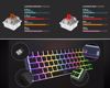 Fotografija izdelka GENESIS THOR 660 G2 gaming mehanska tipkovnica, žična / brezžična, USB 2.4GHz / BT 5.0 / USB-C, baterija, RGB LED, RapidSpeed, Gateron Brown stikala, spomin, programska oprema, Plug & Play, črna