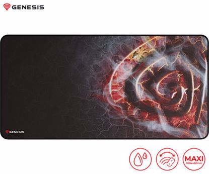 Fotografija izdelka GENESIS CARBON 500 Maxi Lava G2 podloga za miško, 900x450 mm, vodoodporna, gladka površina, zaščiteni robovi, protizdrsna