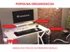 Fotografija izdelka GENESIS HOLM 320 RGB gaming miza, profesionalna, ergonomska, RGB LED osvetlitev, stojalo za monitor, nosilci za pijačo / gamepad / slušalke, 3x USB Type-A vhod, brezžični polnilec, karbon stil, bela