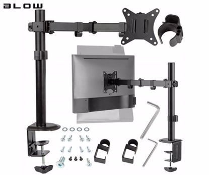 Fotografija izdelka BLOW 76-875 nosilec za TV ali monitor do 32" (81cm), 180° rotacija, 45° nagib, do 8 kg, VESA standard do 100x100mm, jeklo